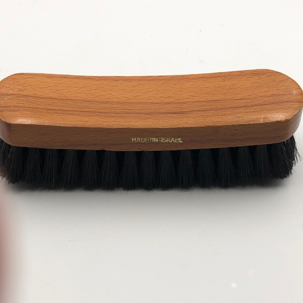 VTG 100% Horsehair Wood Handle‎ Brush Shoe Shiner Buffer Polisher Made In Israel